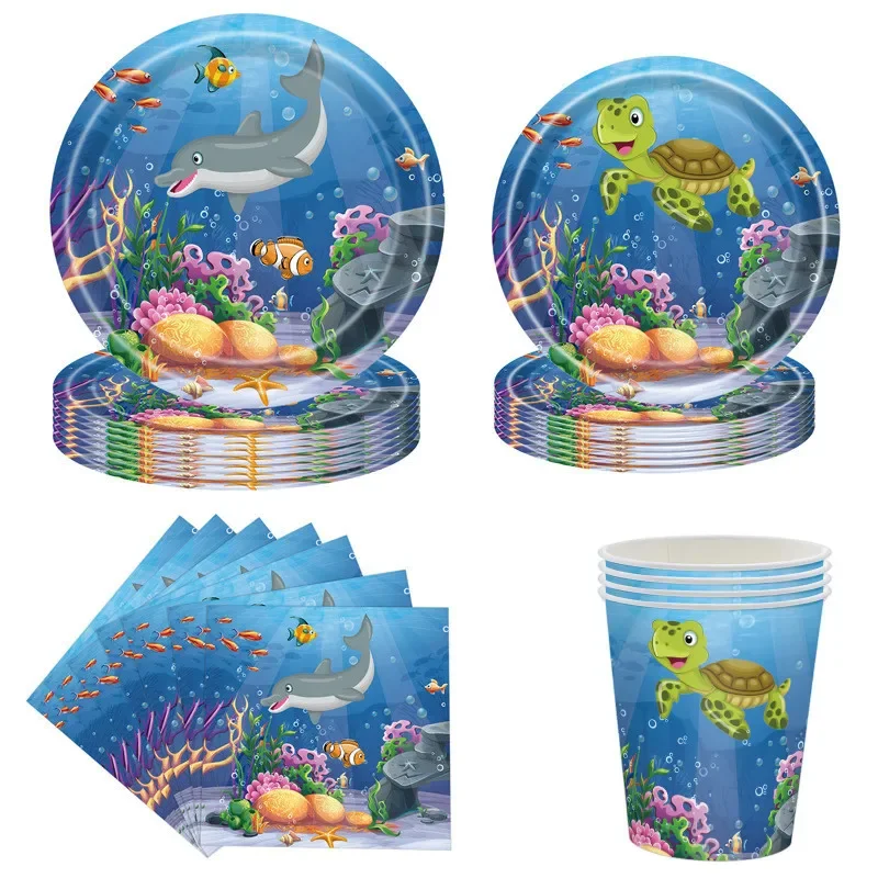 Cartoon Ocean Animal Dolphin Theme Party Disposable Tableware Cup Plate Tablecloth Banner Baby Shower Birthday Balloon Supplies
Cartoon Ocean Animal Dolphin Theme Party Disposable Tableware Cup Plate Tablecloth Banner Baby Shower Birthday Balloon Supplies
