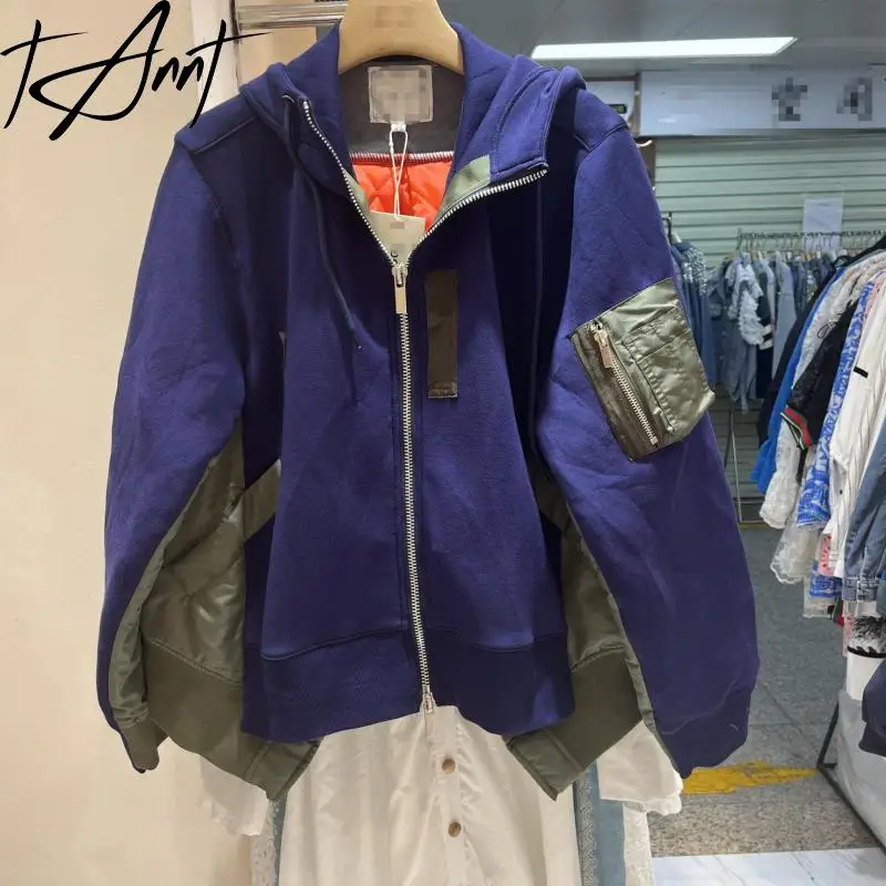 Tannt Women Hoodies Asymmetry Patchwork Color Matching Hooded Zip-up Sweaters Irregular Fashion Casual Oversize Winter Jacket
Tannt Women Hoodies Asymmetry Patchwork Color Matching Hooded Zip-up Sweaters Irregular Fashion Casual Oversize Winter Jacket