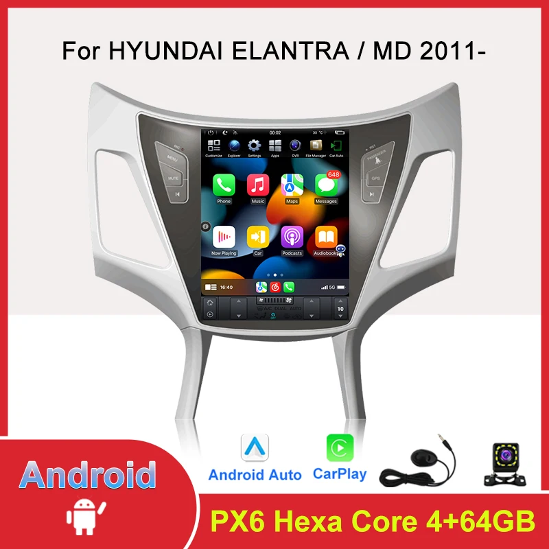 10.4 Inch Android Tesla Style Screen Car Radio For Hyundai Elantra/MD 2011-2018 GPS Navigation Stereo Carplay Multimedia Player
10.4 Inch Android Tesla Style Screen Car Radio For Hyundai Elantra/MD 2011-2018 GPS Navigation Stereo Carplay Multimedia Player