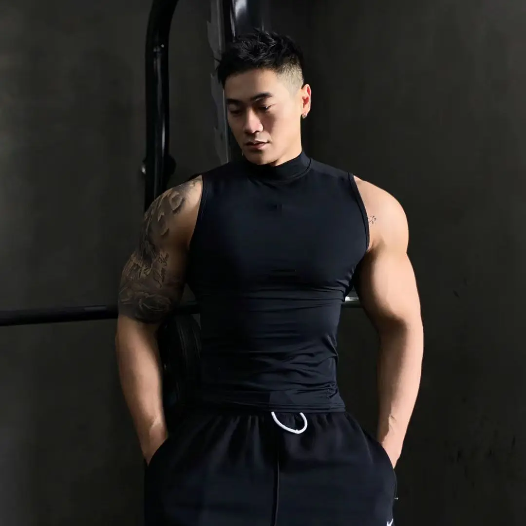 Fitness training clothes solid color breathable bottoming sports sleeveless T-shirt high collar elastic quick drying vest y2k
Fitness training clothes solid color breathable bottoming sports sleeveless T-shirt high collar elastic quick drying vest y2k