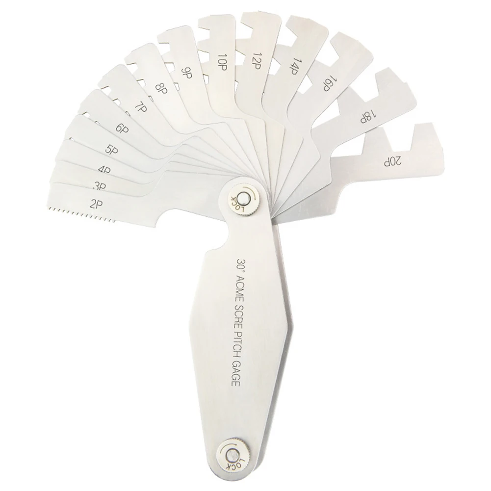 Rust Resistant and Durable Easy to Use Thread Blade T Thread Gauge ACME TR30 Optional Screw Pitch Measuring Tool
Rust Resistant and Durable Easy to Use Thread Blade T Thread Gauge ACME TR30 Optional Screw Pitch Measuring Tool
