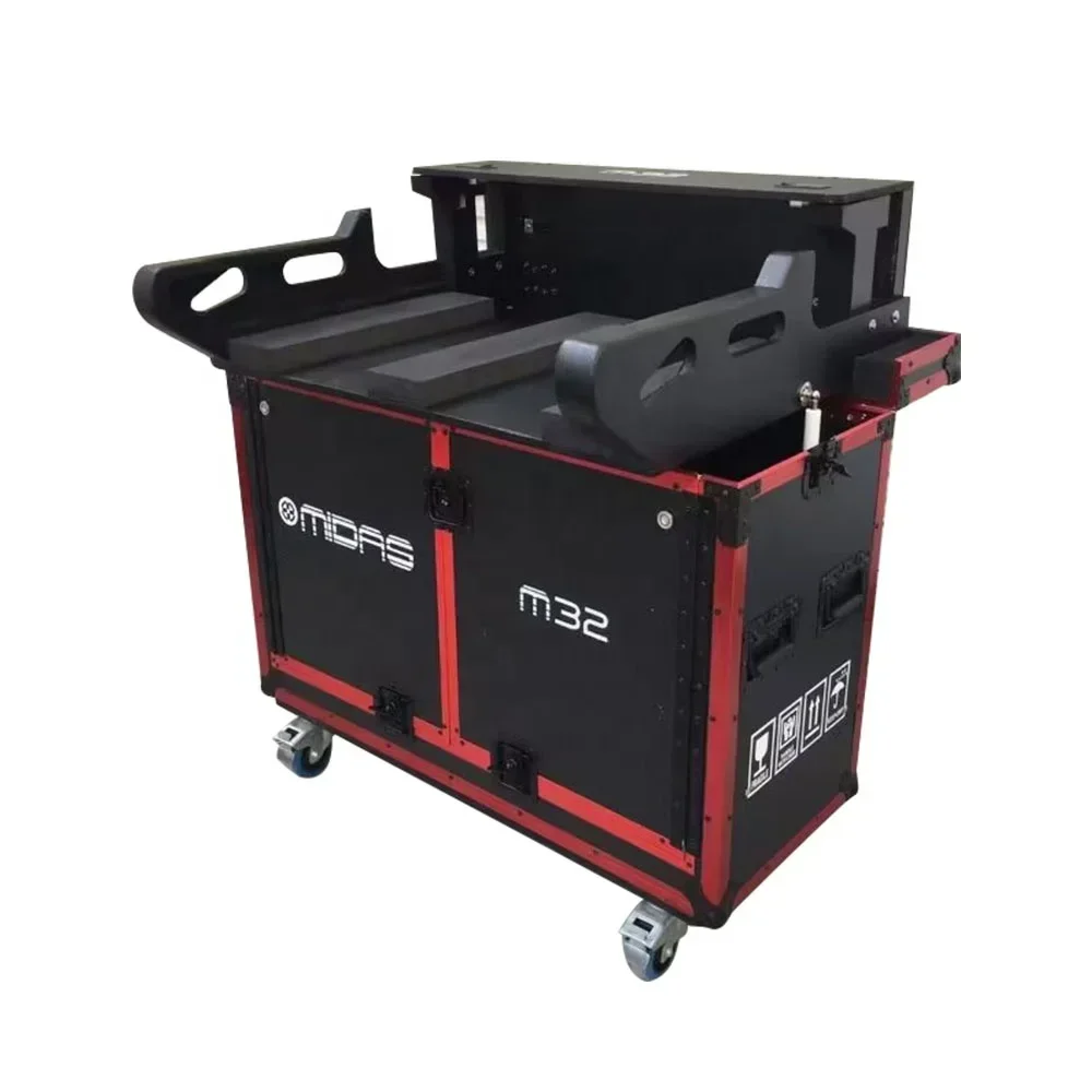 

Customized Midas M32 Live Digital Mixer Hydraulic Flight Case With Wheels