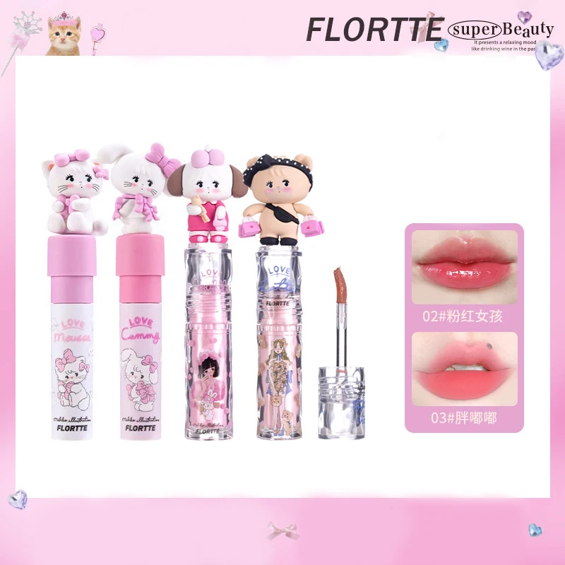 

FLORTTE MIKKO Lip Plumper Gloss Set Moisturizing No-Sticky Transparent Plumping Lip Gloss,Lipgloss Lipstick Lip Care Makeup