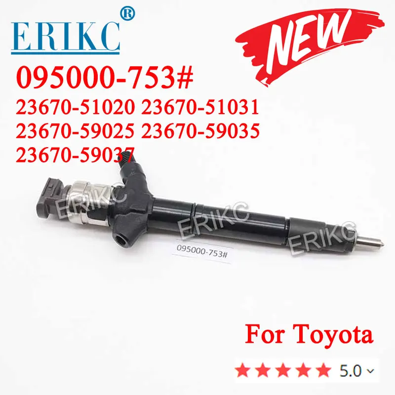 

095000-7530 23670-59025 Genuine New Diesel Fuel Injectors 095000-7531 Fuel Injection Sprayer for DENSO Toyota Land Cruiser 200