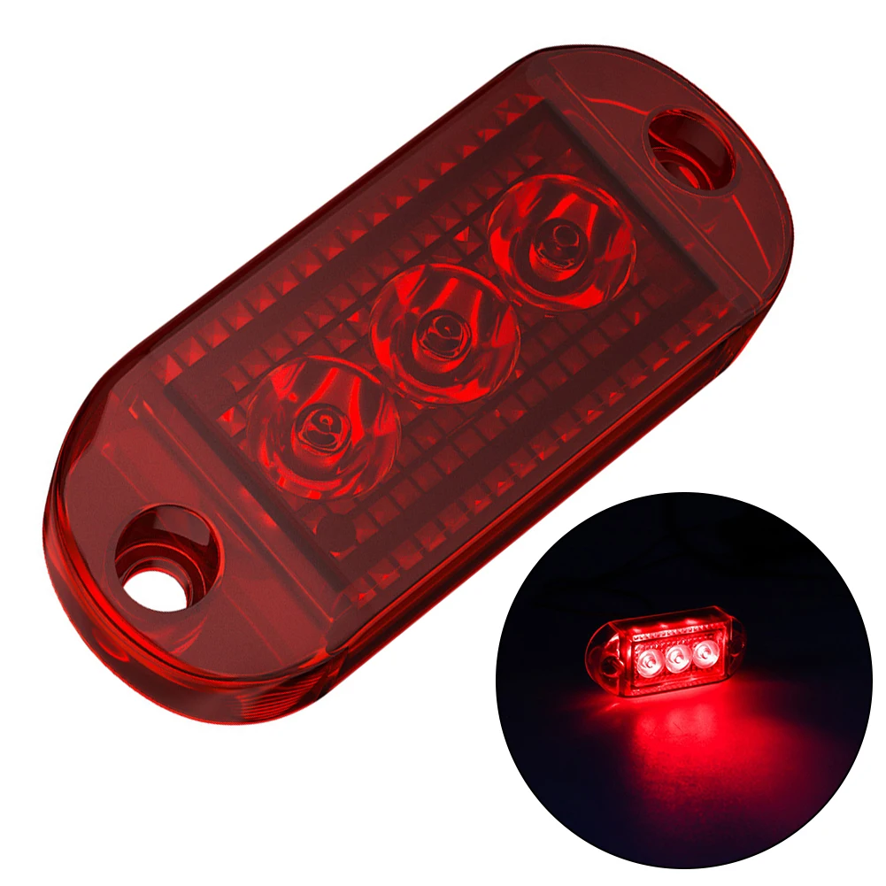 

1pc Truck Lamp Buses LED Clearance Light Side Marker Truck Trailer Lorry Lamp Red White Yellow Blue Green 12V 24V