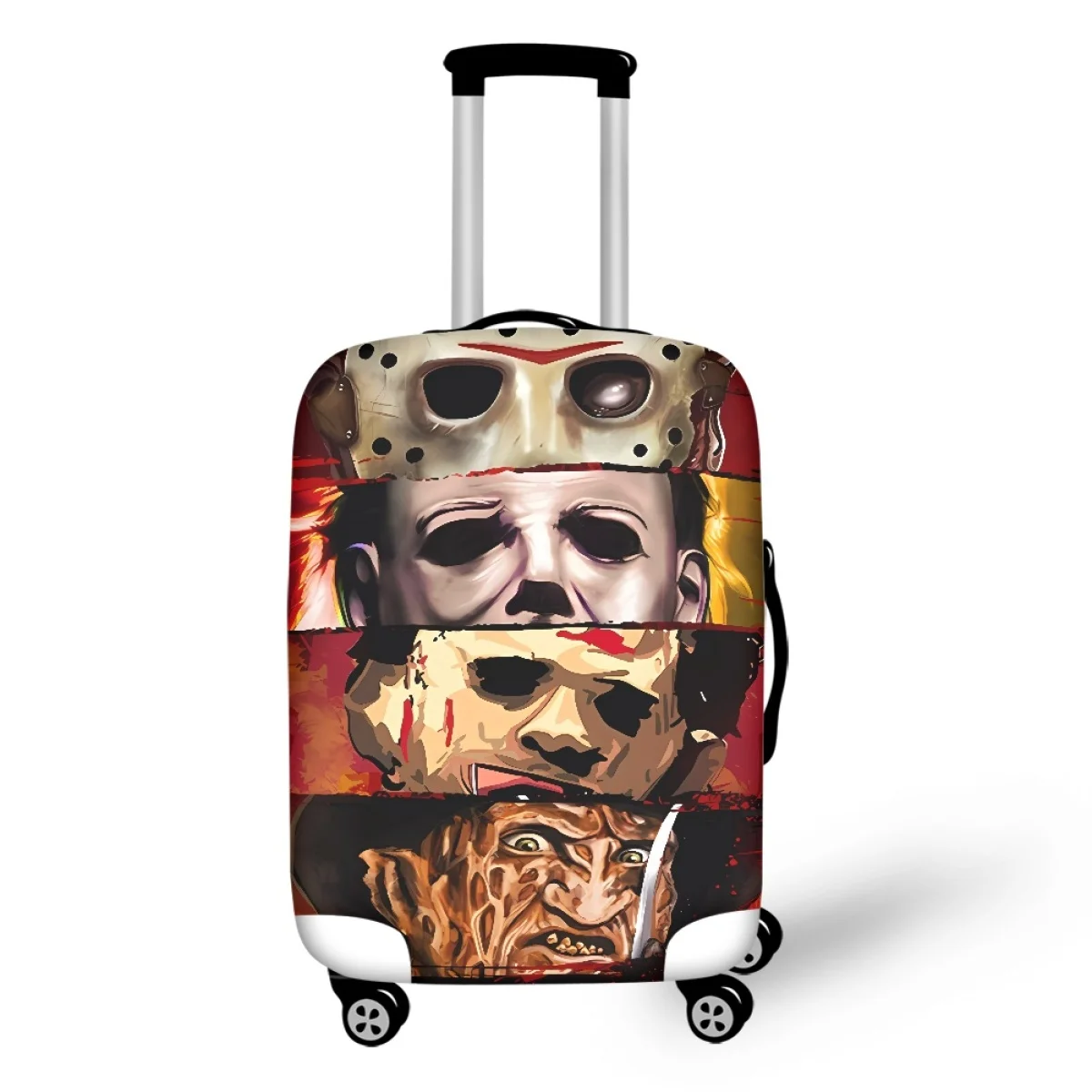 

Эластичный Чемодан, Защитные Чехлы, классический чемодан на колесиках с ужасными мотивами фильмов, 18-32 дюйма, пылезащитный чехол для багажа, чемоданы на колесах