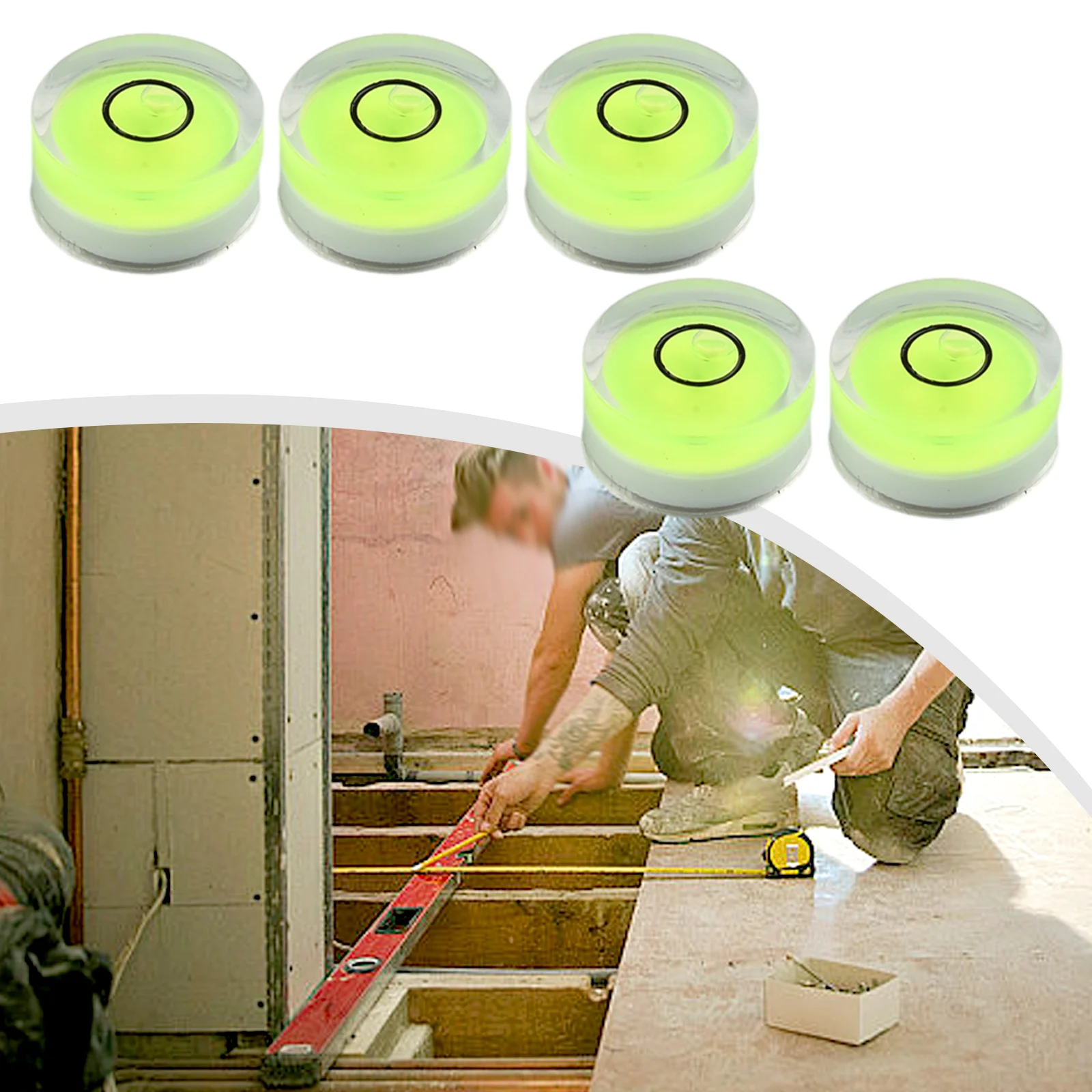 5Pcs Round Bubble Level-Spirit Level Bullseye Level Measurement Instrument Measuring Tools 10x6mm 12x7mm 15x8mm 18x9mm(Optional
5Pcs Round Bubble Level-Spirit Level Bullseye Level Measurement Instrument Measuring Tools 10x6mm 12x7mm 15x8mm 18x9mm(Optional