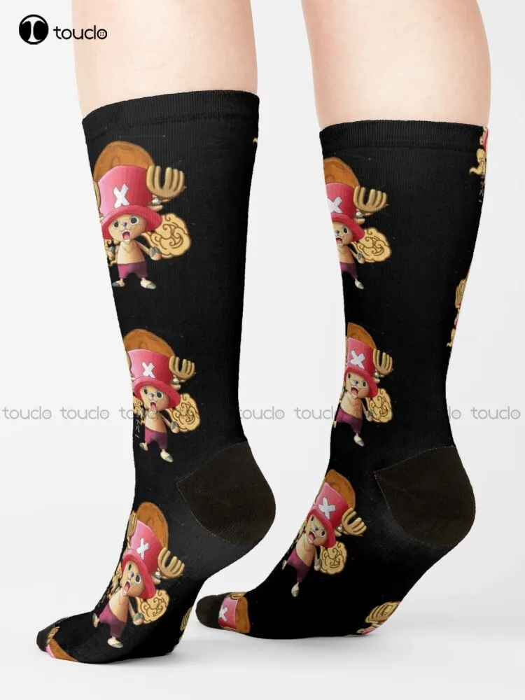 

Tony Tony Chopper Hi! - One Piece Socks Mens Black Socks Personalized Custom 360° Digital Print Gift Harajuku Colorful Retro