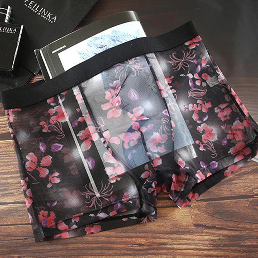 2022 New Boxershorts Summer Men Mesh Floral Print Large Size Underwear Breathable Transparent See-Through Boxer Briefs
2022 New Boxershorts Summer Men Mesh Floral Print Large Size Underwear Breathable Transparent See-Through Boxer Briefs