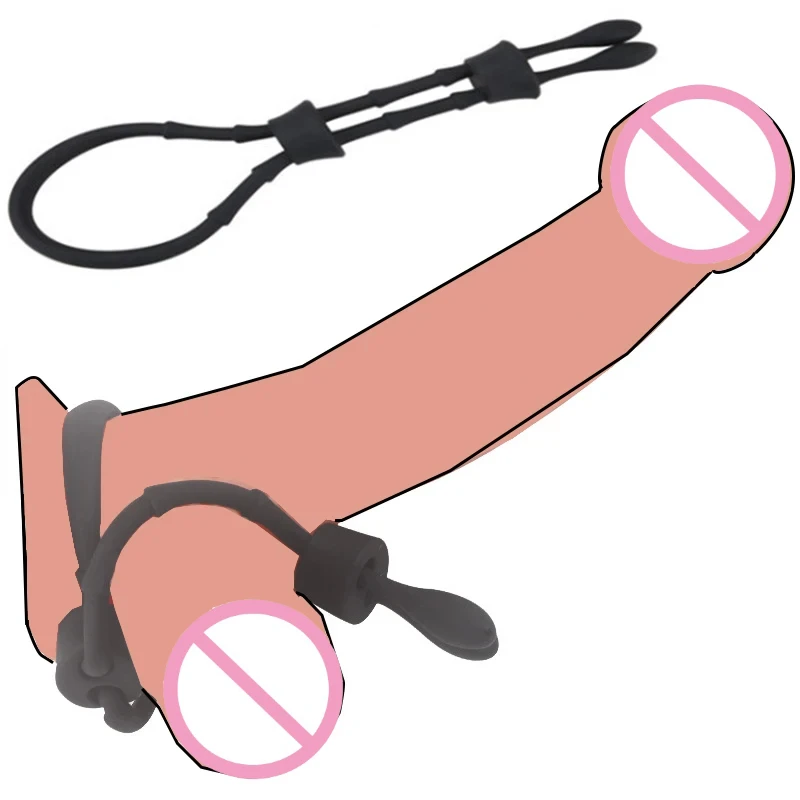 

Adjustable Chastity Rope Penis Scrotum Restraint Semen Locking Ring Long-Lasting Non-Ejaculation Enhanced Erection Trainer Toy
