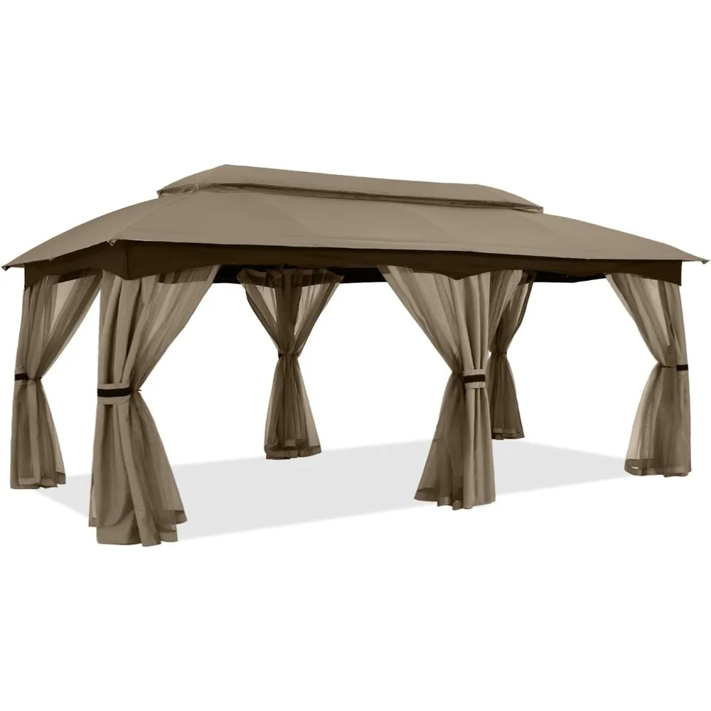 10x20 Outdoor Gazebo -Patio Gazebo with Mosquito Netting, Outdoor Canopies for Shade and Rain for Lawn, Garden, Backyard & Deck
10x20 Outdoor Gazebo -Patio Gazebo with Mosquito Netting, Outdoor Canopies for Shade and Rain for Lawn, Garden, Backyard & Deck
