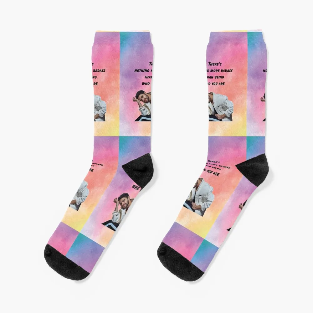 

Glee Darren Criss Quote Watercolour Socks cartoon socks warm socks winter thermal socks Girl'S Socks Men's