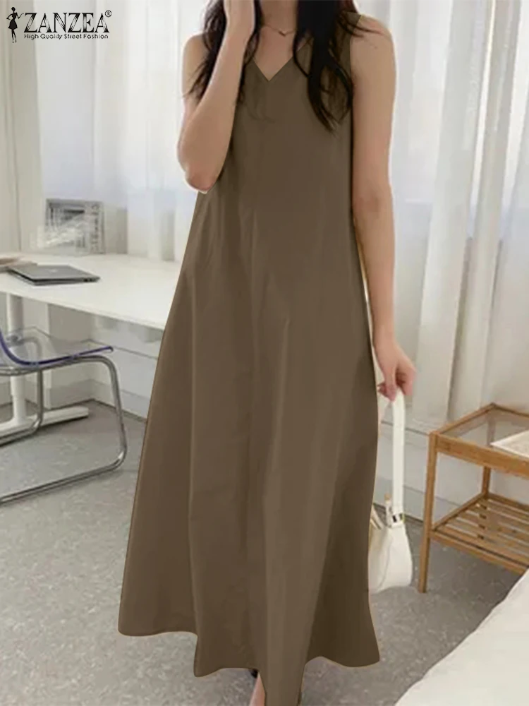 ZANZEA Female Casual Tank Dresses Summer Woman Sleeveless Maxi Dress Fashion Solid Party Robe Elegant Loose Vestidos Oversized
ZANZEA Female Casual Tank Dresses Summer Woman Sleeveless Maxi Dress Fashion Solid Party Robe Elegant Loose Vestidos Oversized