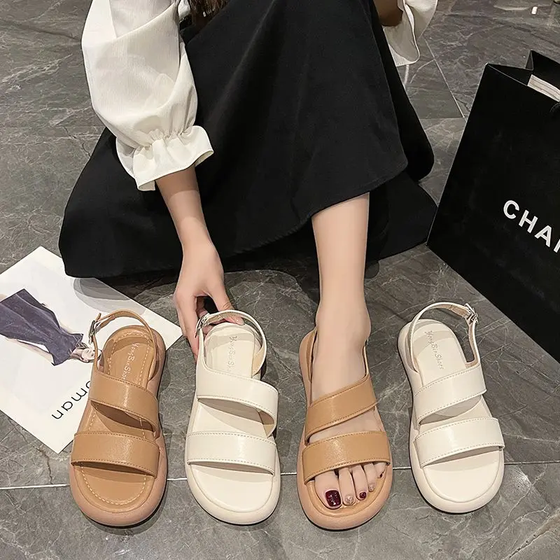 Women's Shoes White Sandals for Woman Platform Footwear with Low Heels Buckles Summer 2023 Beach Korea Designer Luxury Comfort H
Women's Shoes White Sandals for Woman Platform Footwear with Low Heels Buckles Summer 2023 Beach Korea Designer Luxury Comfort H