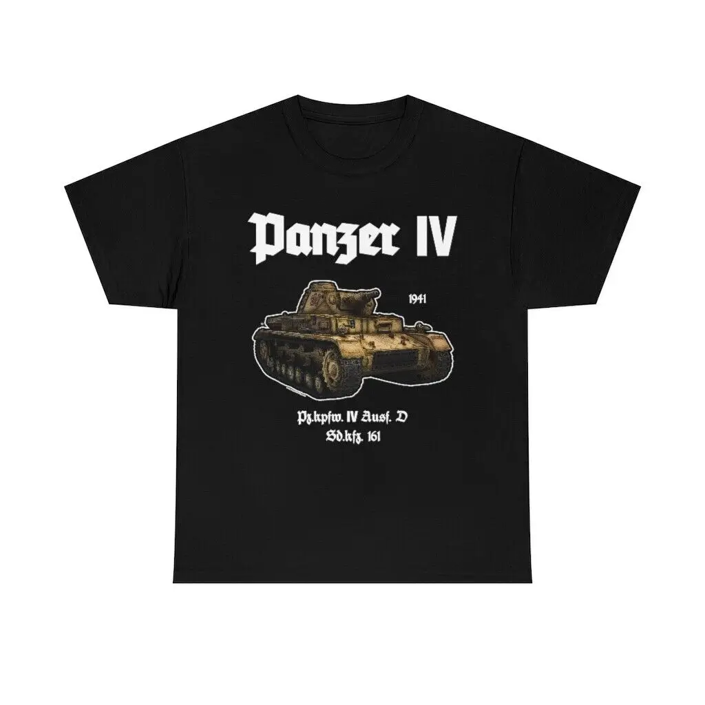 

Panzer IV Version 2 WWII Tank T-Shirt German Army Military Men's 100% Cotton Casual T-shirts Loose Top Size S-3XL