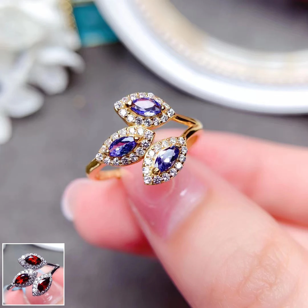 MeiBaPJ Natural Tanzanite Gemstone Leaf Fashion Ring for Women 925 Sterling Silver Fine Wedding Jewelry
MeiBaPJ Natural Tanzanite Gemstone Leaf Fashion Ring for Women 925 Sterling Silver Fine Wedding Jewelry