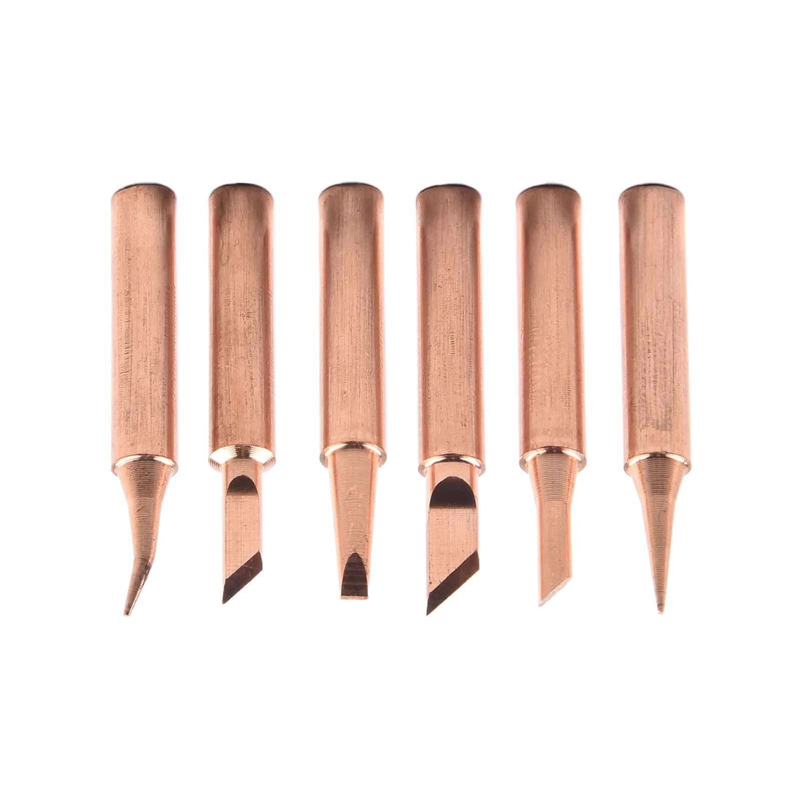 6Pcs Pure Copper Soldering Iron Tips 900M-T Welding Tool For 936 Rework Station 26.5-26.6 Mm Handle Length Welding Parts
6Pcs Pure Copper Soldering Iron Tips 900M-T Welding Tool For 936 Rework Station 26.5-26.6 Mm Handle Length Welding Parts
