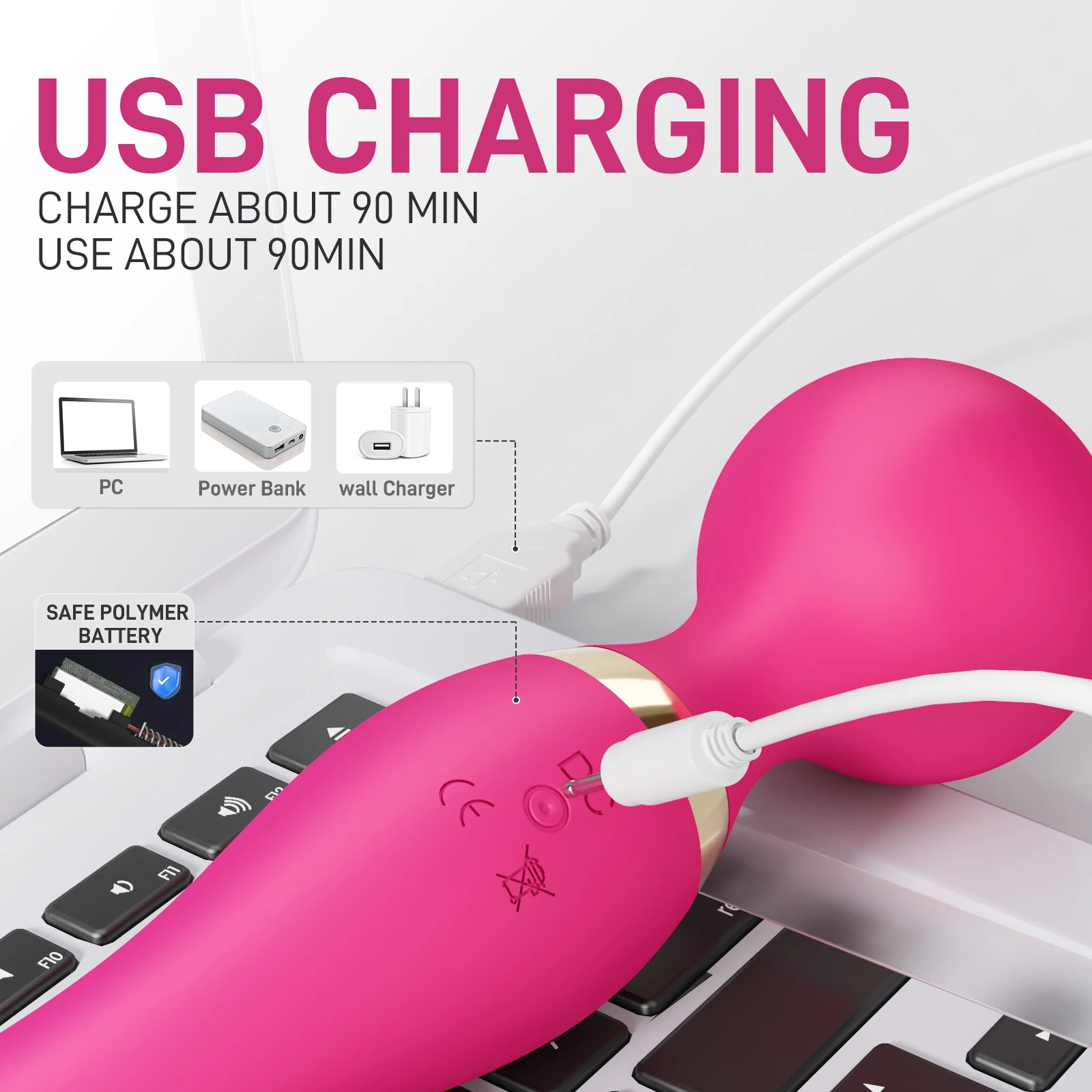 Powerful Dildo Vibrator for Women Clitoris Stimulator 2 Motors AV Magic Wand Massager G Spot AV Vibrator Female Adults Sex Toy Powerful Dildo Vibrator for Women Clitoris Stimulator 2 Motors AV Magic Wand Massager G Spot AV Vibrator Female Adults Sex Toy