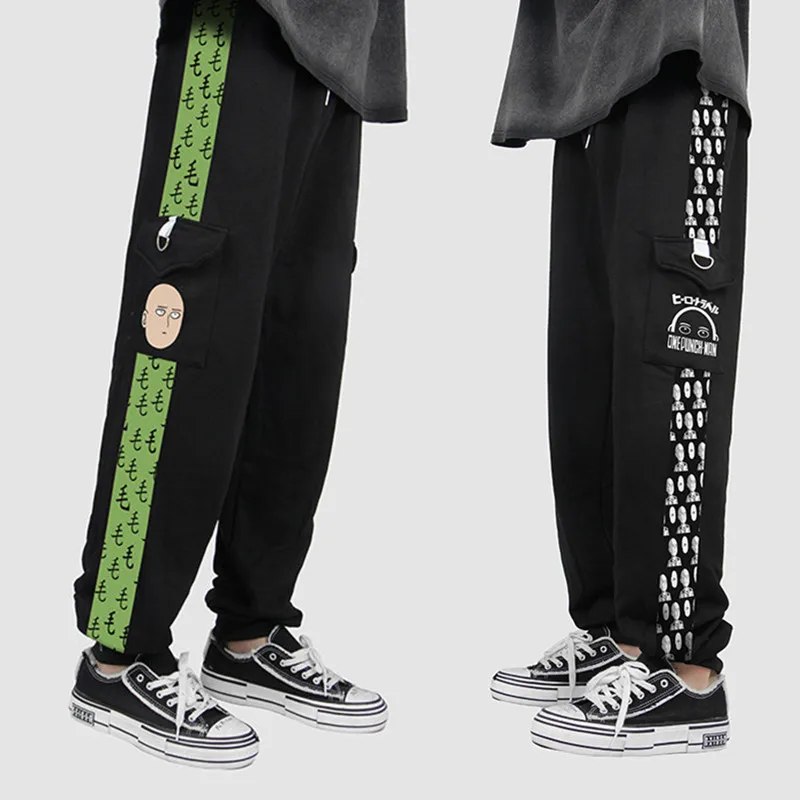 Брюки мужские с аниме One Punch, модные спортивные штаны для косплея Сайтама из мультфильма, повседневные брюки-карго унисекс