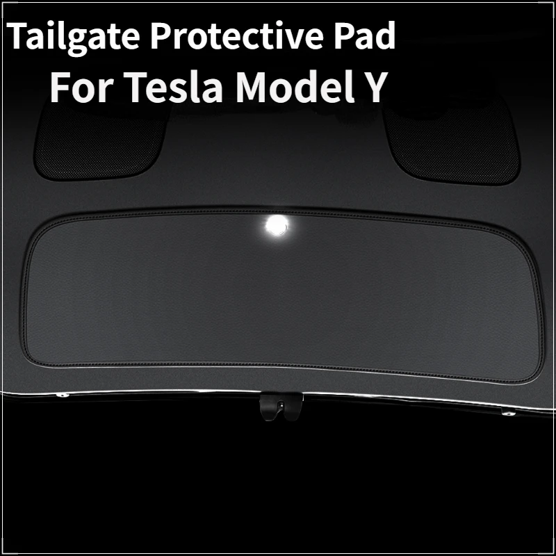 Rear Trunk Tailgate Protective Pad for Tesla Model Y Anti-dirt Leather Suede Cover Paste Directly Interior Accessories Modely 
Rear Trunk Tailgate Protective Pad for Tesla Model Y Anti-dirt Leather Suede Cover Paste Directly Interior Accessories Modely