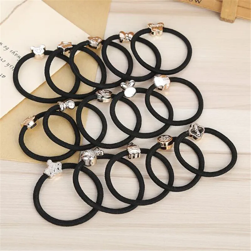 

10pcs Fashion Women Girls Basic Hair Bands Simple Solid Colors Elastic Headband Hair Ropes Ties Hair Accessories Ponytail Holder