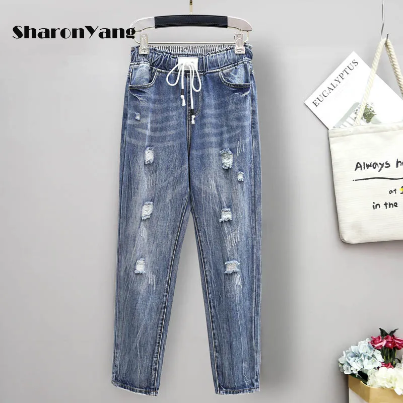 Baggy Jeans Woman High Waist Large Size Ripped Jeans for Women Boyfriend Jeans XL-6XL Women Denim Jeans
Baggy Jeans Woman High Waist Large Size Ripped Jeans for Women Boyfriend Jeans XL-6XL Women Denim Jeans