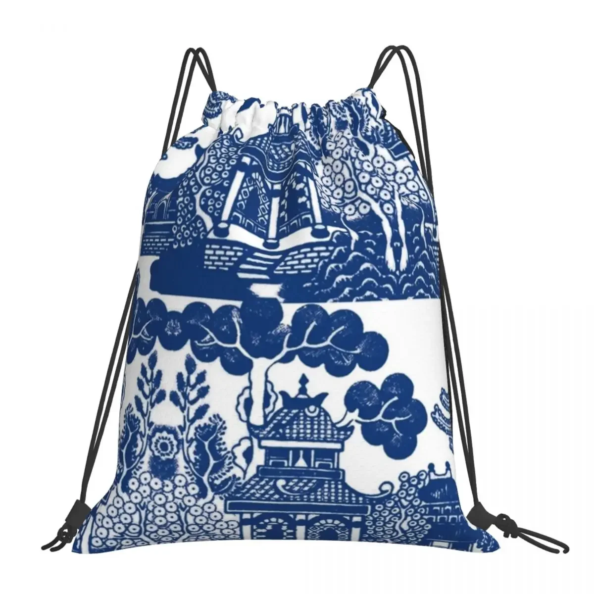 Blue Willow Chinoiserie Backpacks Casual Portable Drawstring Bags Drawstring Bundle Pocket Sports Bag BookBag For Travel Student
Blue Willow Chinoiserie Backpacks Casual Portable Drawstring Bags Drawstring Bundle Pocket Sports Bag BookBag For Travel Student