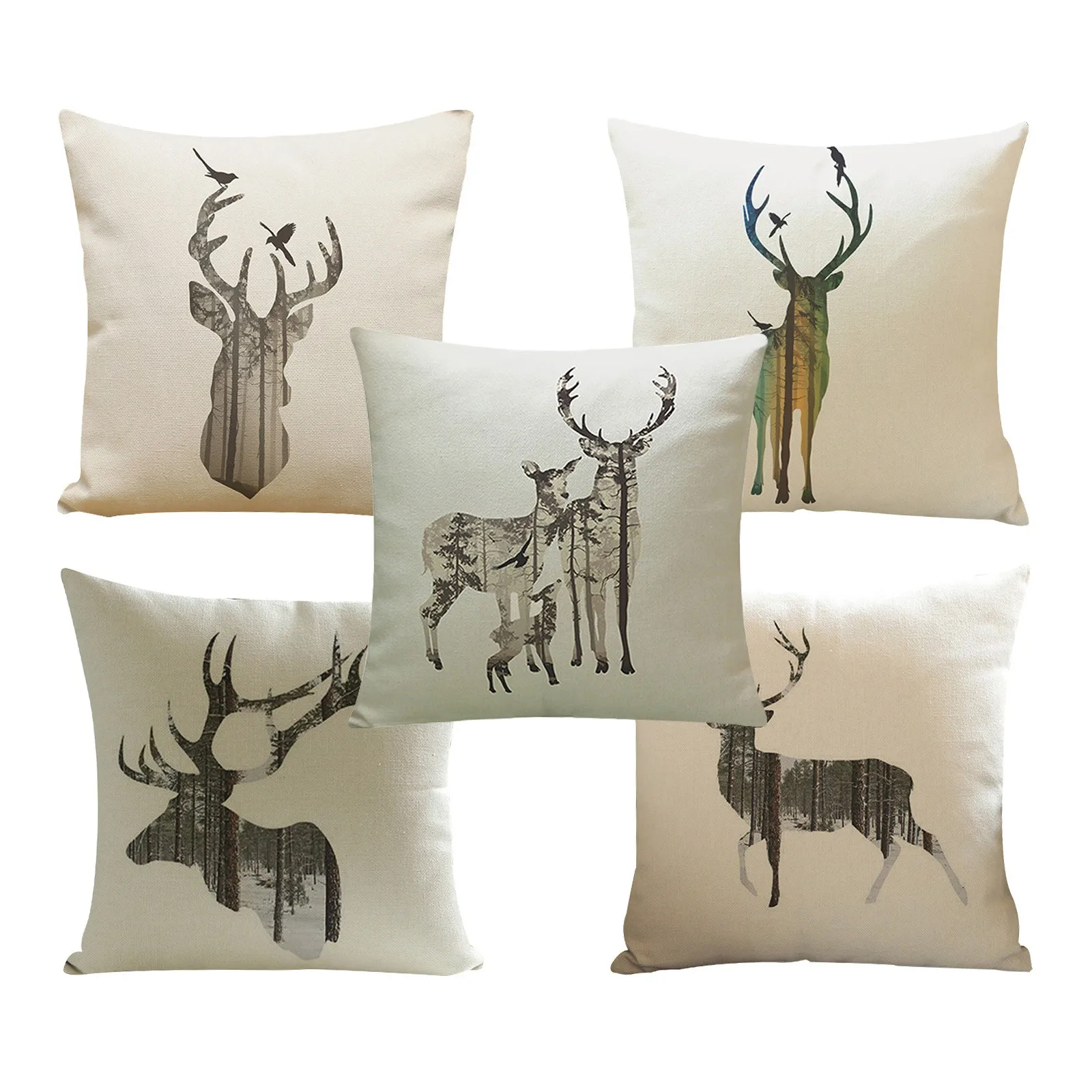 Cushion Cover 5 Piece Set Christmas Head Decoration Sofa Cushion Sofa Linen Deer Animal Print Cushion Cover Pillow Covers Pillow
Cushion Cover 5 Piece Set Christmas Head Decoration Sofa Cushion Sofa Linen Deer Animal Print Cushion Cover Pillow Covers Pillow