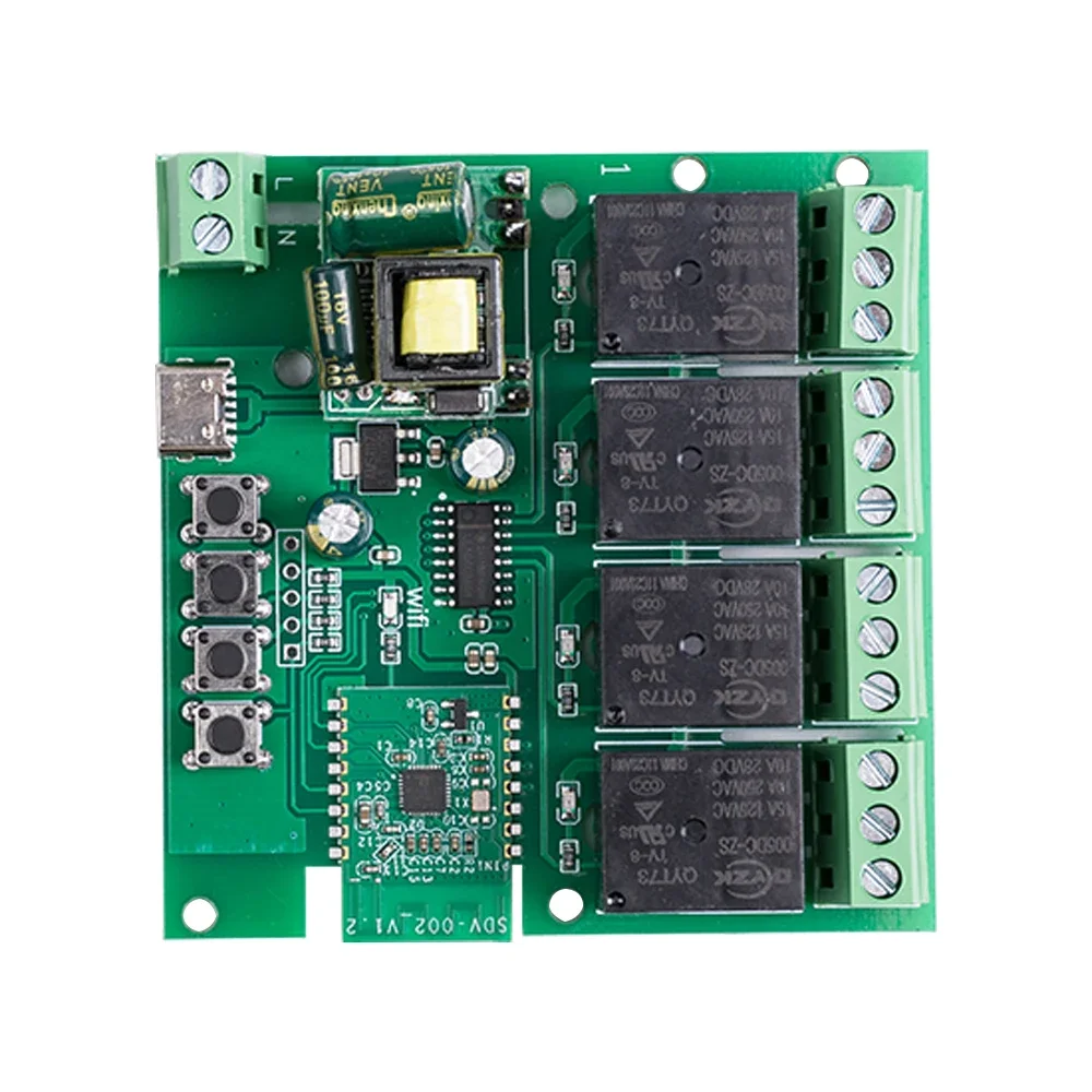 4-канальный смарт-переключатель Ewelink с Wi-Fi, 85-250 В переменного тока, режим Wi-Fi Bluetooth, ввод блокировки автоблокировкой, работа с Alexa Google Home
4-канальный смарт-переключатель Ewelink с Wi-Fi, 85-250 В переменного тока, режим Wi-Fi Bluetooth, ввод блокировки автоблокировкой, работа с Alexa Google Home