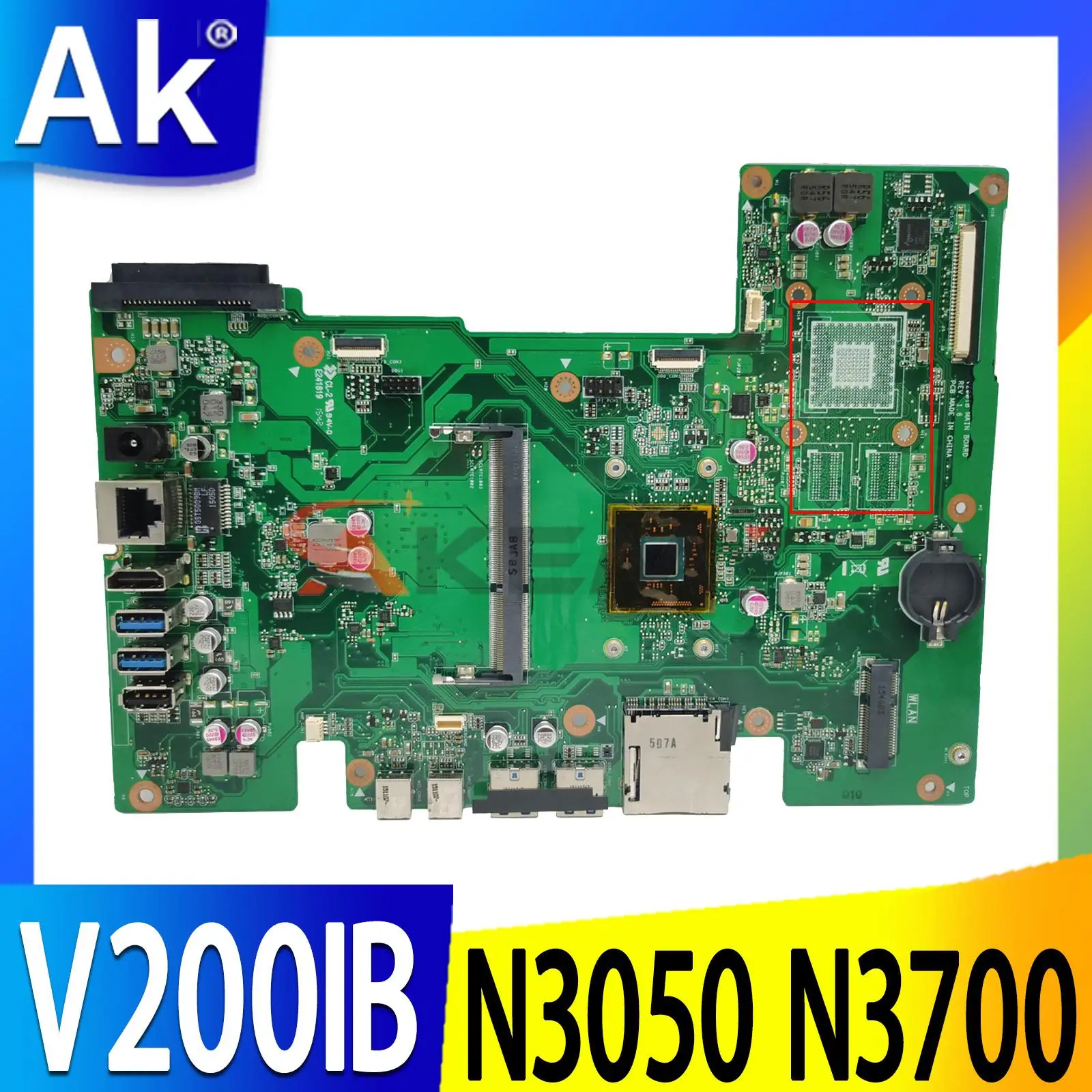 V200IB MAIN_BD_N3050 N3700 cpu UMA Mainboard For ASUS V200I V200IB All-in-one Desktop Motherboard V200IB
V200IB MAIN_BD_N3050 N3700 cpu UMA Mainboard For ASUS V200I V200IB All-in-one Desktop Motherboard V200IB