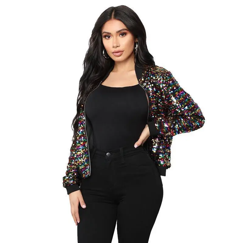Spring Autumn Women's Jacket 2023 New Women's Top Fashion Sequin Personality Short Zipper Long-Sleeved Jacket For Women Coat Y86
Spring Autumn Women's Jacket 2023 New Women's Top Fashion Sequin Personality Short Zipper Long-Sleeved Jacket For Women Coat Y86