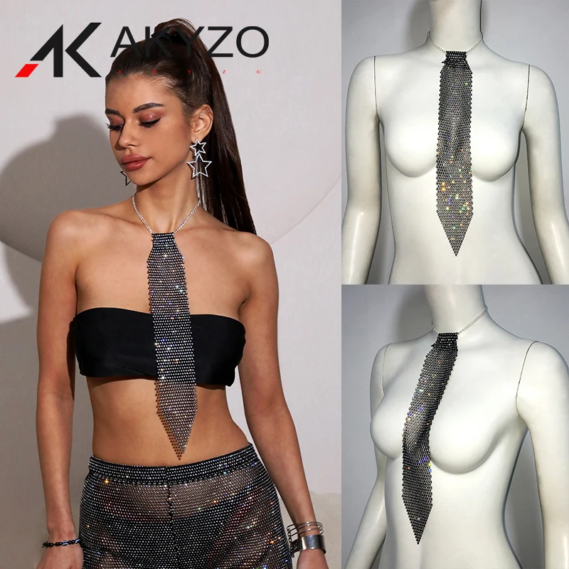 Women Fashion Sparkly Crystal Sheer Mesh Tie Nightclub Party Female Clothes Accessories Lady Fire Man Rave Goth Glitter Necktie
Women Fashion Sparkly Crystal Sheer Mesh Tie Nightclub Party Female Clothes Accessories Lady Fire Man Rave Goth Glitter Necktie