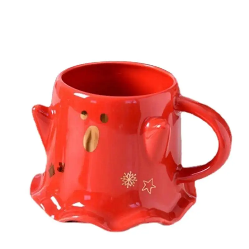 

Кофейные кружки в форме призрака, Мультяшные керамические чайные чашки 465 мл, питьевые принадлежности, термостойкие креативные декоративные кофейные