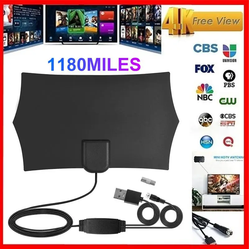 4K Digital HDTV Aerial Indoor Amplified Antenna 1180 Miles Range With HD1080P DVB-T2 Freeview TV For Life Local Channels Broadca
4K Digital HDTV Aerial Indoor Amplified Antenna 1180 Miles Range With HD1080P DVB-T2 Freeview TV For Life Local Channels Broadca
