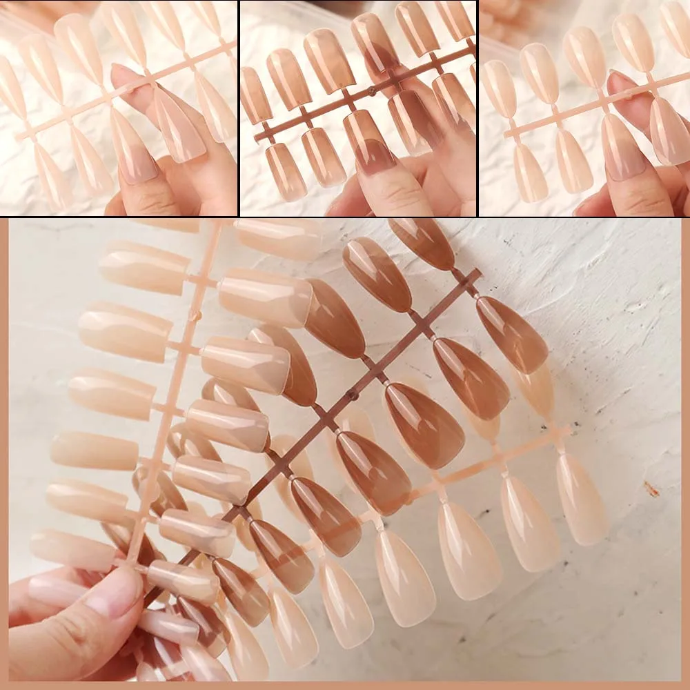 

120Pcs Square Candy Color Nail Extension System False Nail Full Cover Press On Nails Artificial Art Almond Stiletto Fake Tips