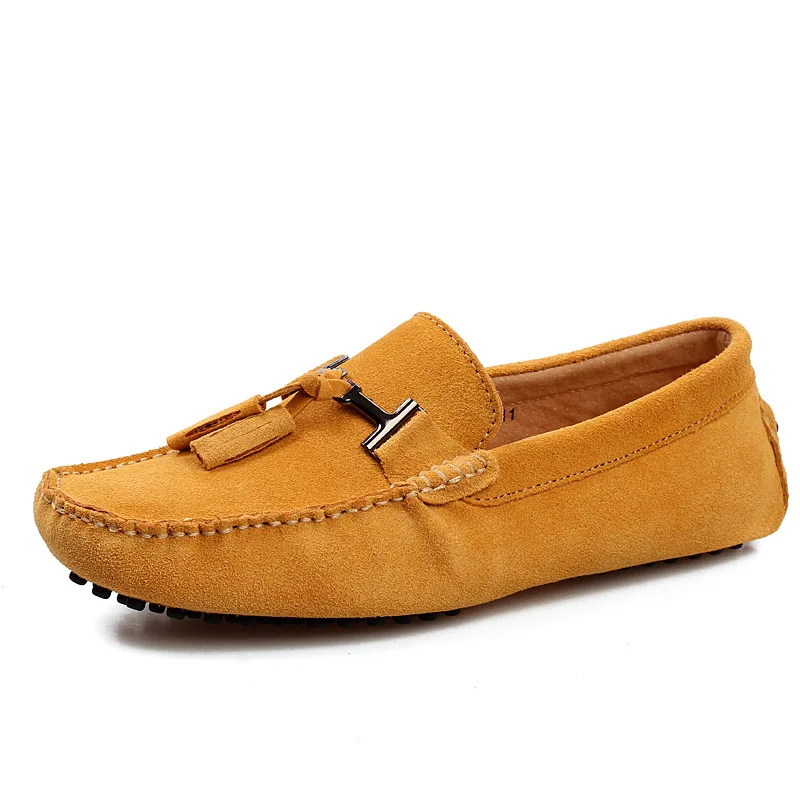 

Plus Size 38-49 Genuine Leather Tassels Loafers High Quality Men Casual Shoes Moccasins Slip on Men's Flats Male Driving Shoes