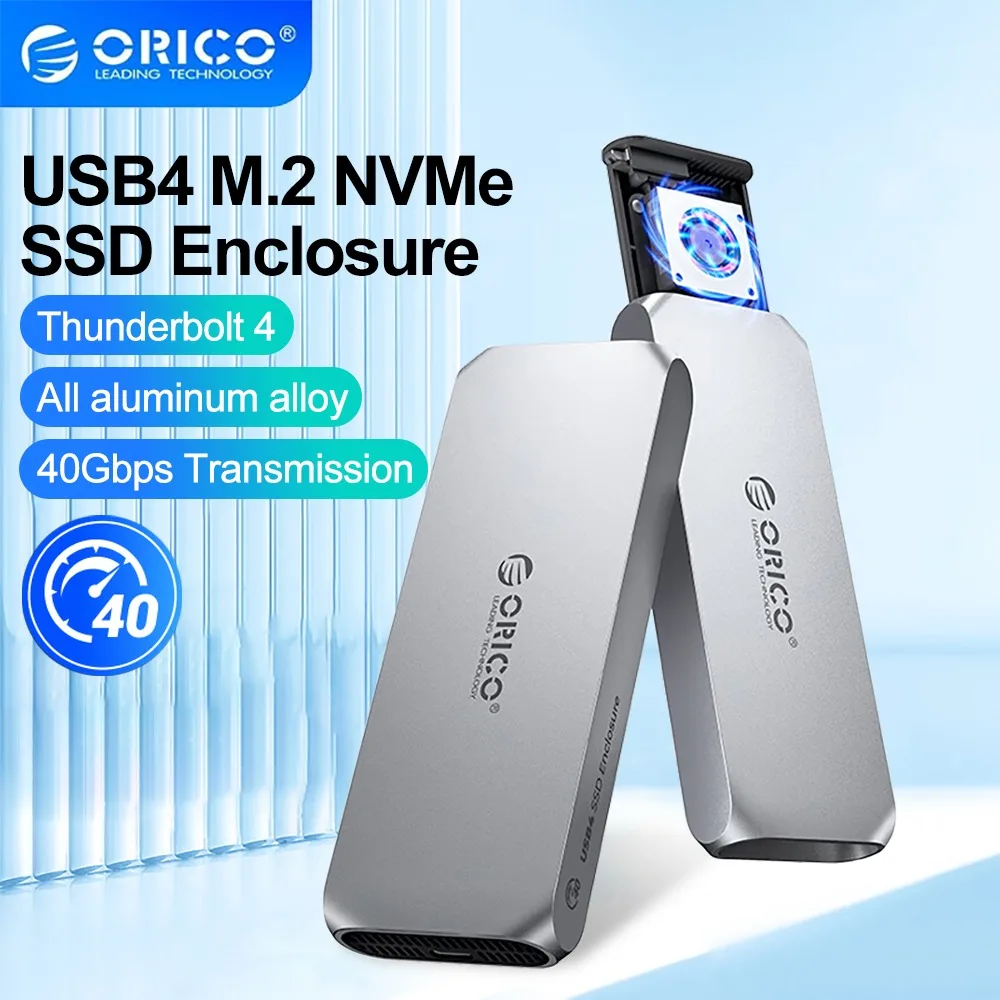 ORICO USB4.0 40Gbps M.2 SSD Enclosure with Cooling Fan PCIe4.0 NVME Enclosure Aluminum Compatible Thunderbolt 3/4 for Mac IMac
ORICO USB4.0 40Gbps M.2 SSD Enclosure with Cooling Fan PCIe4.0 NVME Enclosure Aluminum Compatible Thunderbolt 3/4 for Mac IMac