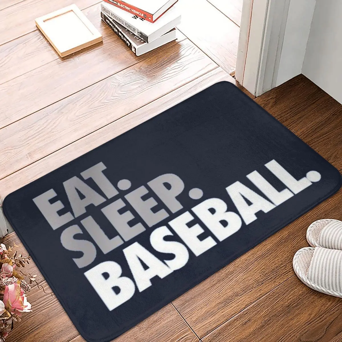 

Обеденный коврик для бейсбола Eat Sleep, нескользящий напольный коврик, противоударный ковер для кухни, входа, дома, балкона, коврики для ног
