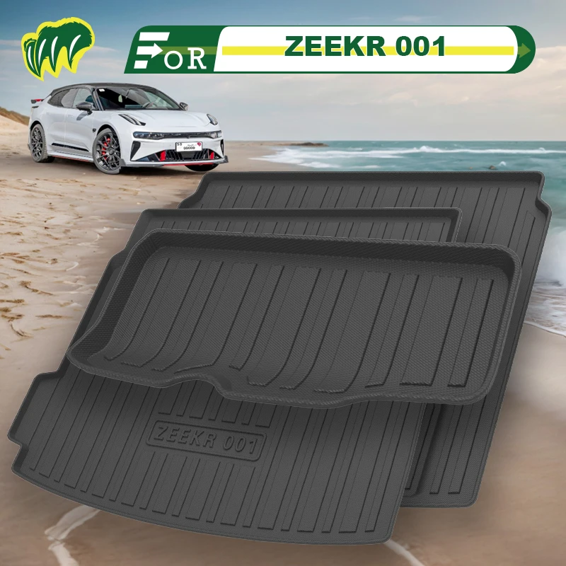 

Для ZEEKR 001 2022 2021-2023 подходящий под заказ коврик для багажника автомобиля всесезонный коврик для груза 3D форменный лазерный измеритель подкладки для багажника