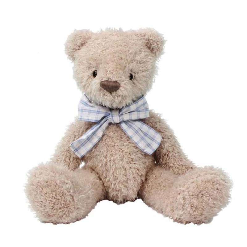 

Плюшевый медведь, милый пушистый мишка, мягкая игрушка с галстуком-бабочкой, высота 9 дюймов