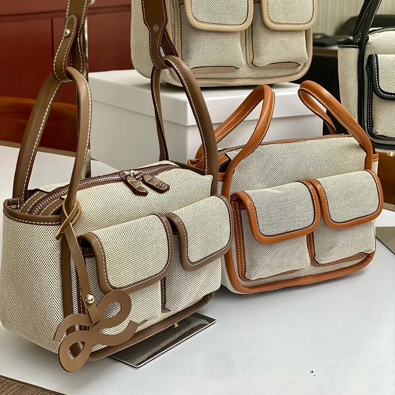 

New Style Satchel Crossbody Bag Casual Versatile Canvas Bag Underarm Bag Shoulder Bag Woman Luxury Famous Brands Lunch Vest Bags