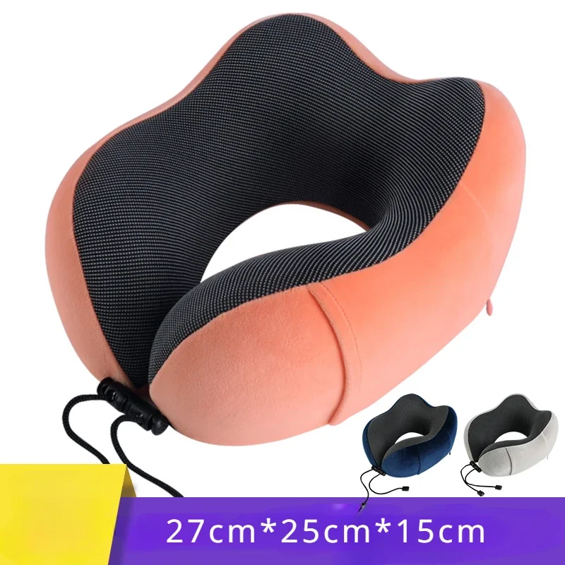 

1pcs Travel U-shaped Pillow Portable Memory Cotton Filled Neck Pillows Office Lunch Break Airplane Travel Neck Protection Pillow