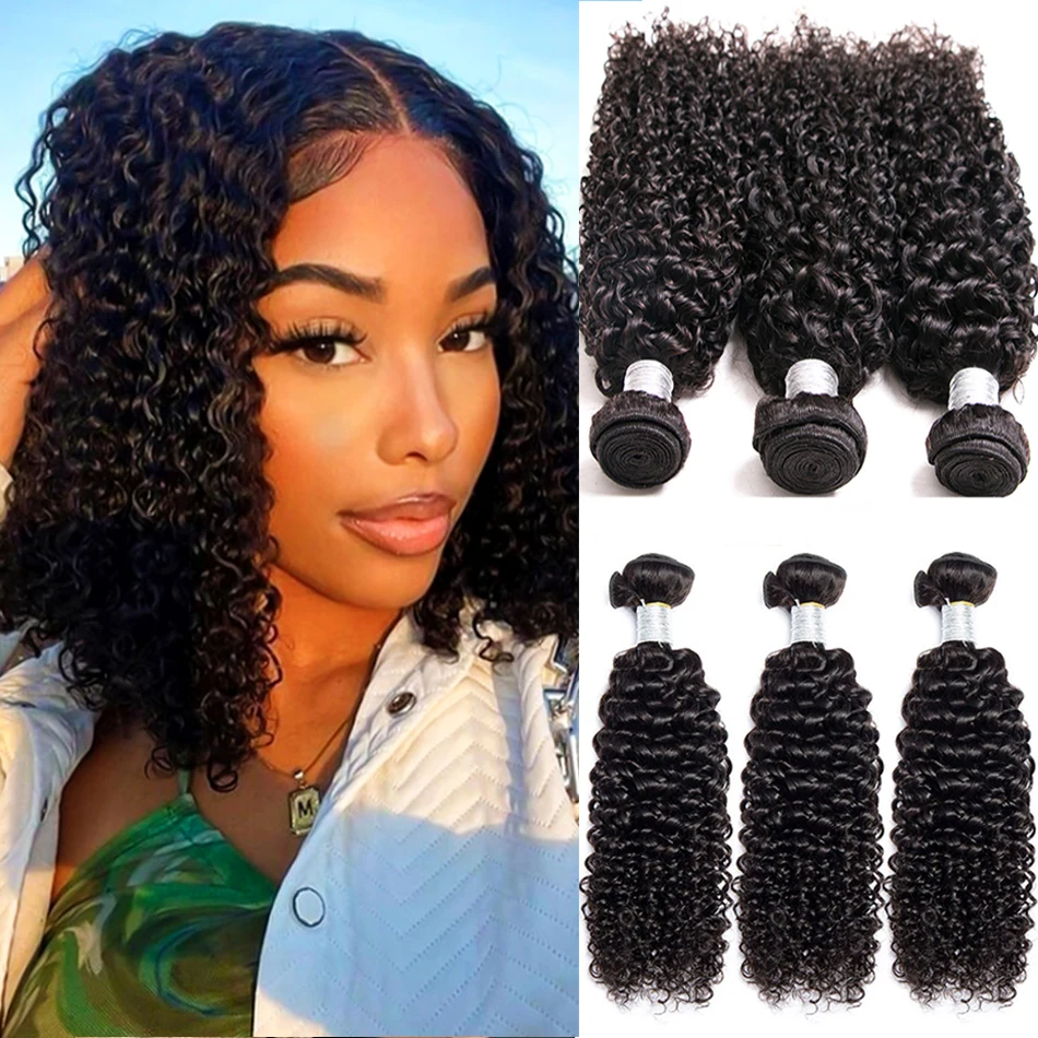 

Kinky Curly Bundles Remy Virgin Extension 3Bundles Deal Deep Curls Mongolian Hair Weave Bundles Raw Human Hair Bundles Cheap