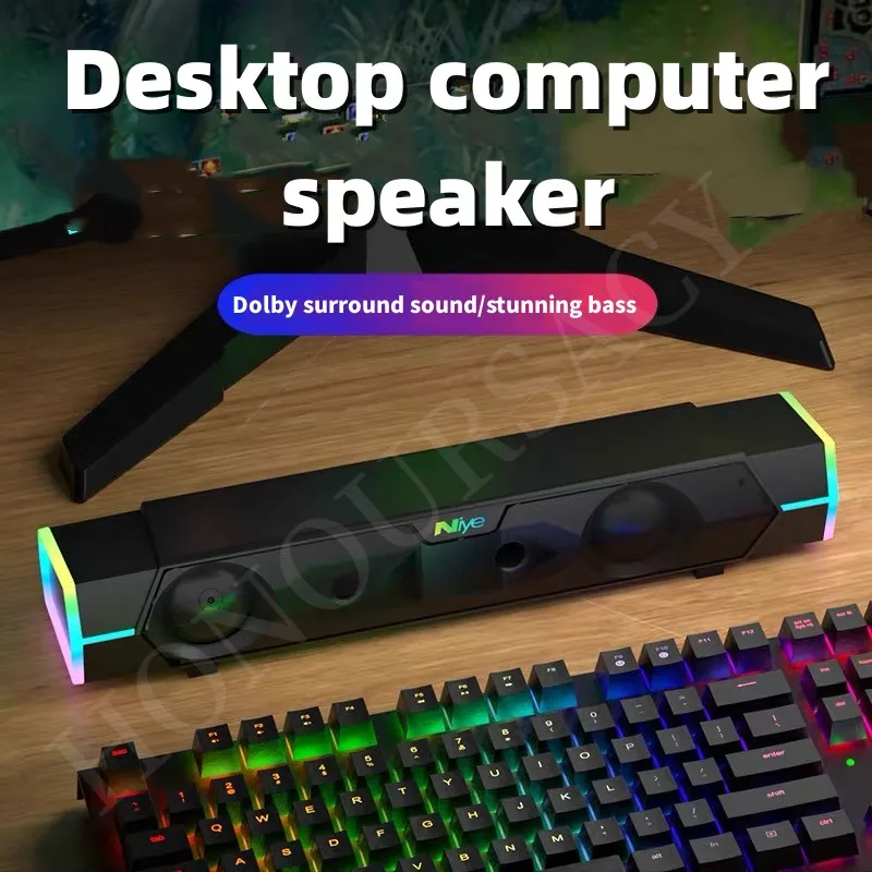 

Wired Bluetooth Computer Speakers 4D Surround Sound Desktop Speaker Hi-Fi Stereo Subwoofer For Laptop PC TV Aux Loudspeaker Box