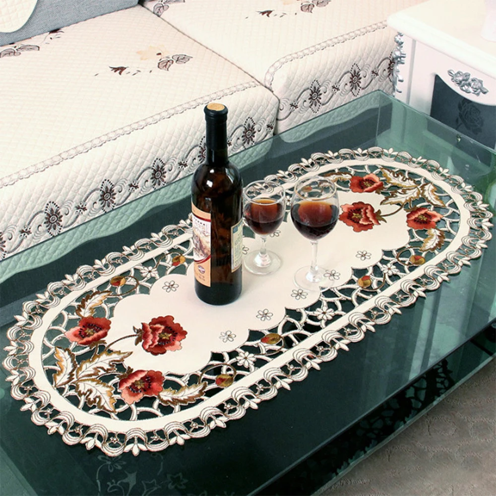 1pc Tablecloth Oval Vintage Embroidered Lace Tablecloth Floral Table Cloth/Mat Home Wedding Table Decoration 40x85cm
1pc Tablecloth Oval Vintage Embroidered Lace Tablecloth Floral Table Cloth/Mat Home Wedding Table Decoration 40x85cm