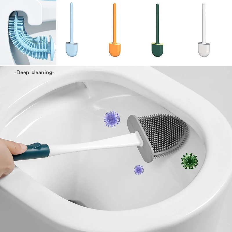 Silicone Brush Head Toilet Brush Leak-Proof Base Convenient Sanitary Brush Cleaning Flexible Soft Bristles Brush Wall-Mounted
Silicone Brush Head Toilet Brush Leak-Proof Base Convenient Sanitary Brush Cleaning Flexible Soft Bristles Brush Wall-Mounted