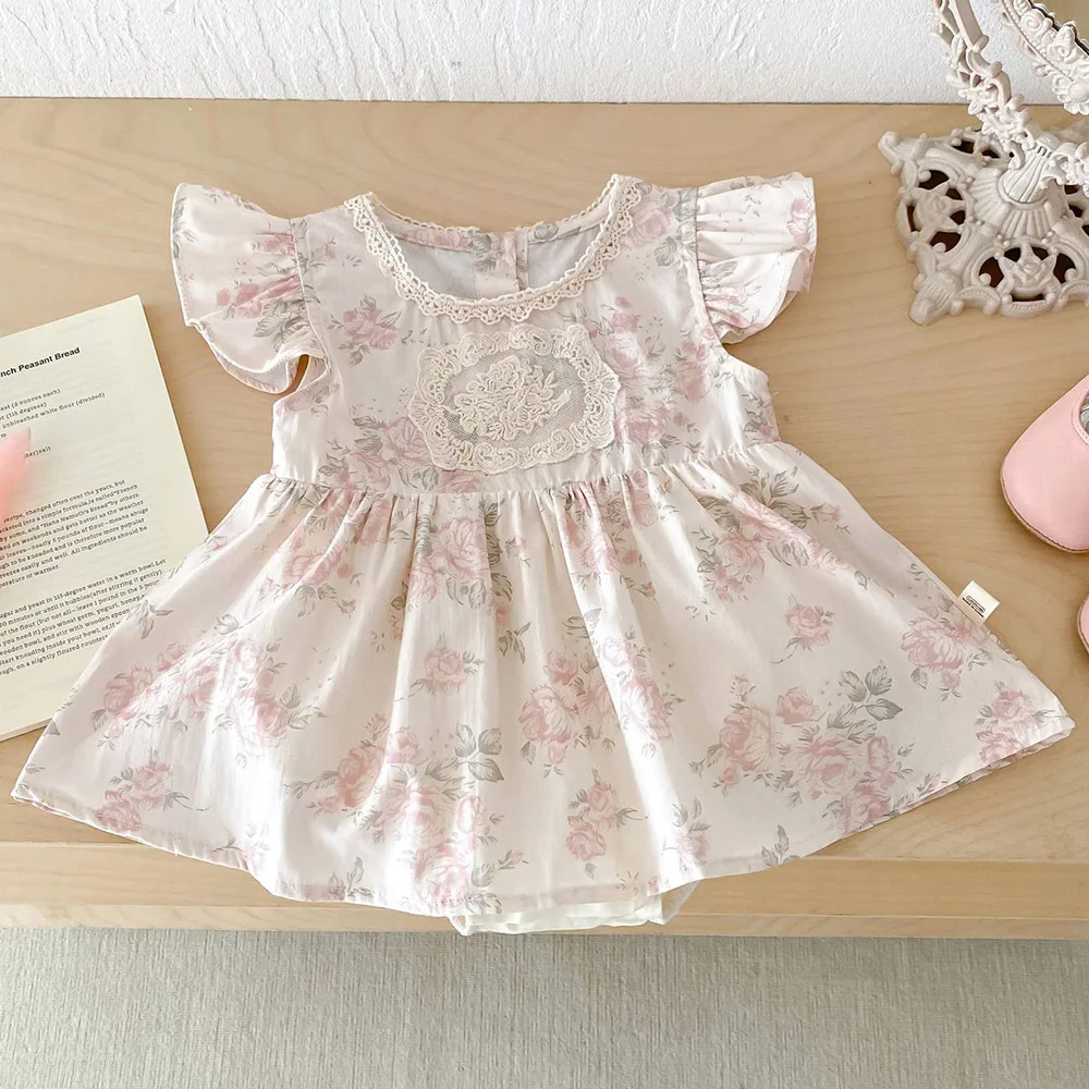 One Year Birthday Baby Girl Bodysuit Dress Floral Flying Sleeve Cotton Newborn Clothes Summer Infant Girl Romper
One Year Birthday Baby Girl Bodysuit Dress Floral Flying Sleeve Cotton Newborn Clothes Summer Infant Girl Romper