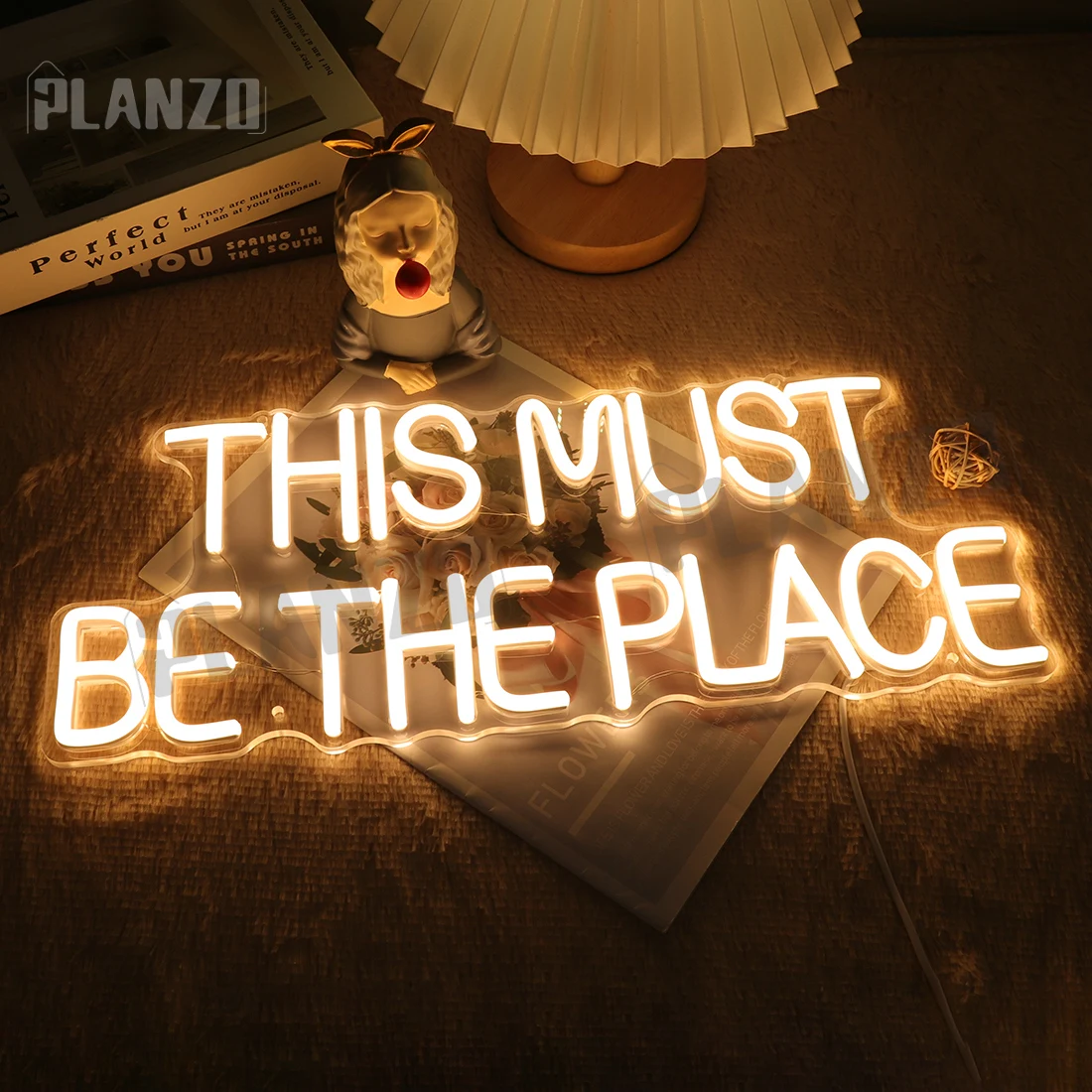 

This Must Be The Place LED Neon Sign Lights Gaming Room Decor Bedroom Cafe Bar Club Neon Light Signs Birthday Party Decor Wall