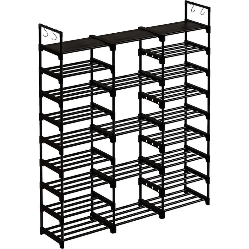 9-layer Metal Shoe Rack Furniture for Shoes Storage Organizer 50 to 55 Pairs of Shelf Storage Racks Black Organizers for Room
9-layer Metal Shoe Rack Furniture for Shoes Storage Organizer 50 to 55 Pairs of Shelf Storage Racks Black Organizers for Room