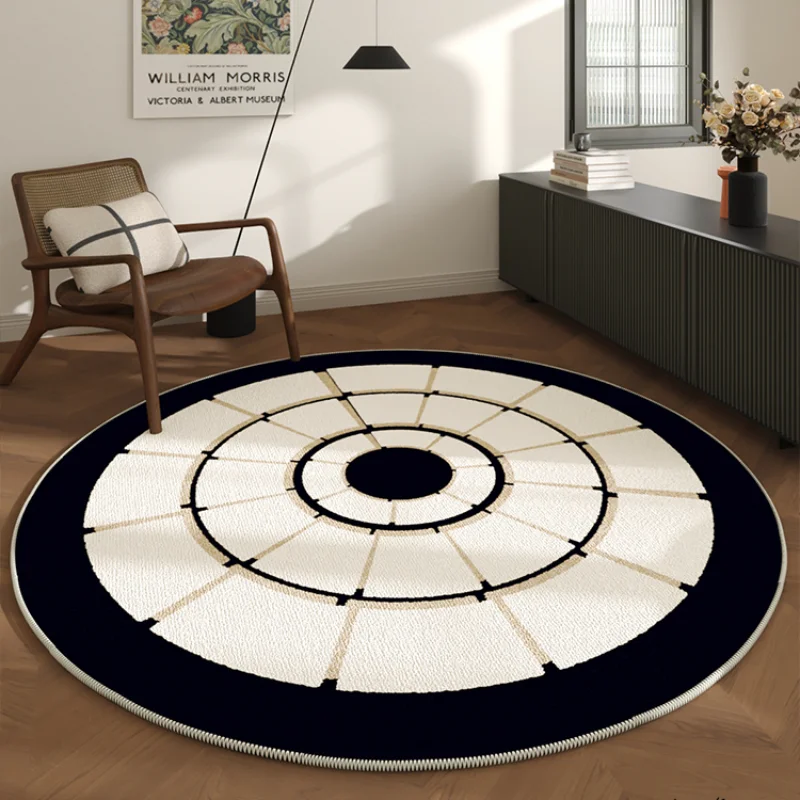 

Advanced Round Living Room Carpet Light Luxury Decorate Bedroom Plush Mat Large Area Coffee Tables Modern Rug ковер Tapis 러그